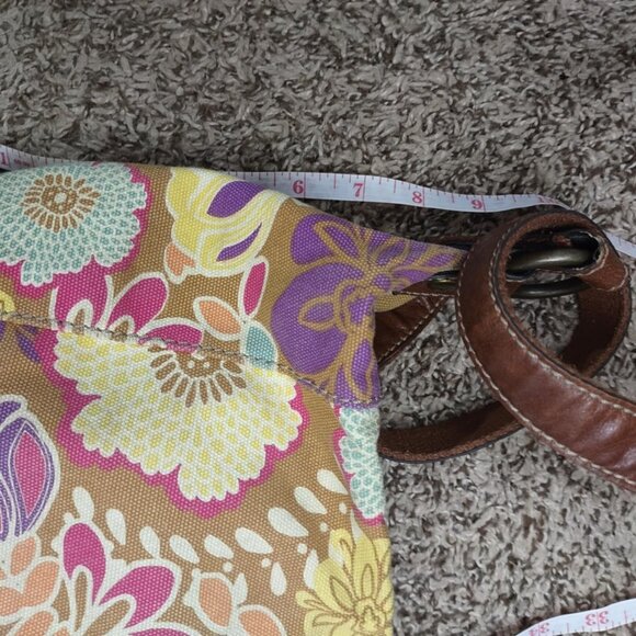 Boho Floral Crossbody Shoulder‎ with Adjustable Strap Canvas Y2K Revival Purse - Picture 6 of 11